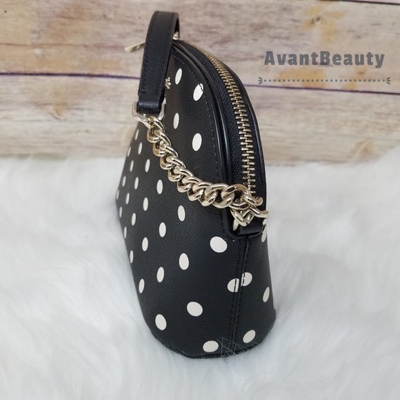 Kate Spade Small Dome Crossbody Cabana dot Black - Picture 10 of 16